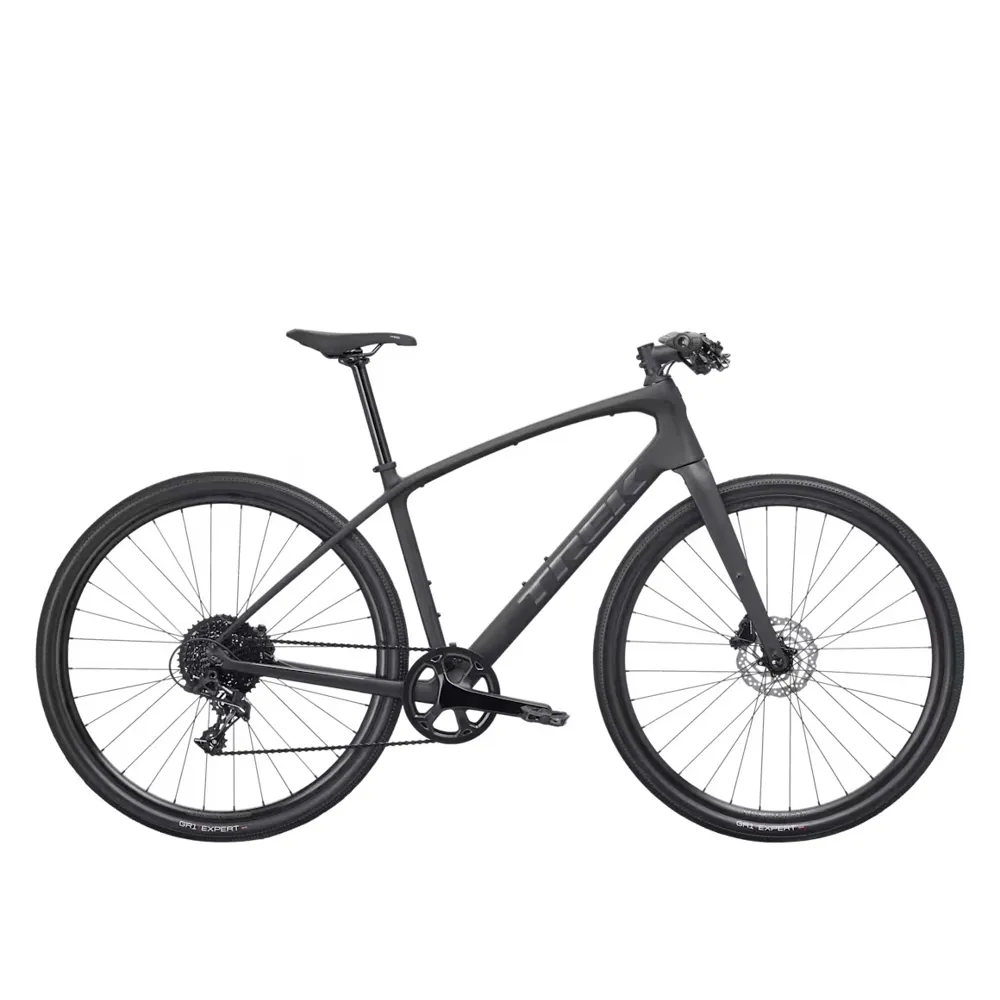 uPRISE Bikes Trek FX Sport SL 5 2027 Carbon Hybrid Bike - Deep Smoke | Price match, 365 day returns, 18-Month Warranty, Finance Available & Free UK Delivery