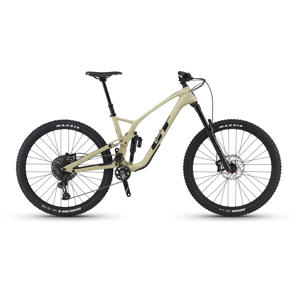 uPRISE Bikes GT Force Carbon Elite Full Suspension Mountain Bike - Tan | Price match, 365 day return s, 18-Month Warranty, Finance Available & Free UK Delivery