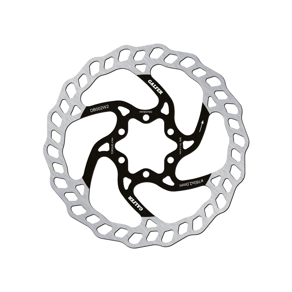 uPRISE Bikes Galfer Wave Disc Rotor - 6 Bolt - 160 x 2.00mm | Price match, 365 day return s, 18-Month Warranty, Finance Available & Free UK Delivery