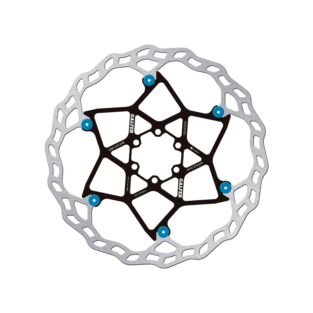 uPRISE Bikes Galfer Wave Floating Disc Rotor - 6 Bolt - 203 X 2.0mm - Blue Pins | Price match, 365 day return s, 18-Month Warranty, Finance Available & Free UK Delivery