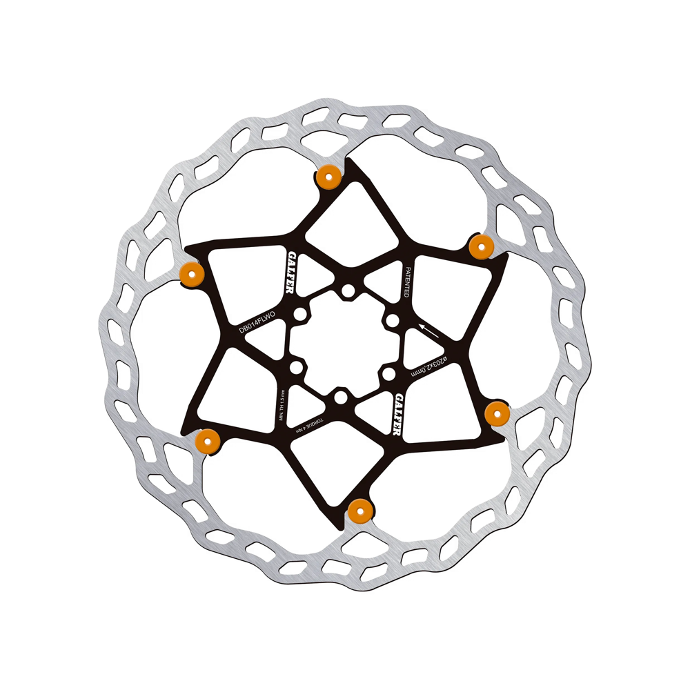 uPRISE Bikes Galfer Wave Floating Disc Rotor - 6 Bolt - 203 X 2.0mm - Orange Pins | Price match, 365 day return s, 18-Month Warranty, Finance Available & Free UK Delivery