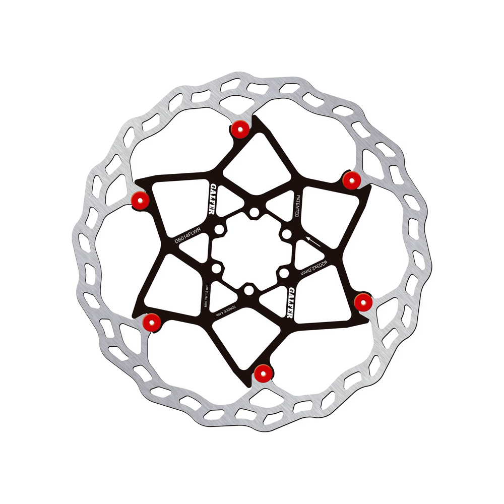 uPRISE Bikes Galfer Wave Floating Disc Rotor - 6 Bolt - 203 X 2.0mm - Red Pins | Price match, 365 day return s, 18-Month Warranty, Finance Available & Free UK Delivery