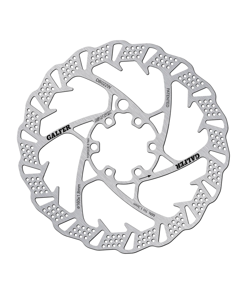 Galfer Shark Disc Rotor - 6 Bolt  - 160 x 1.80mm