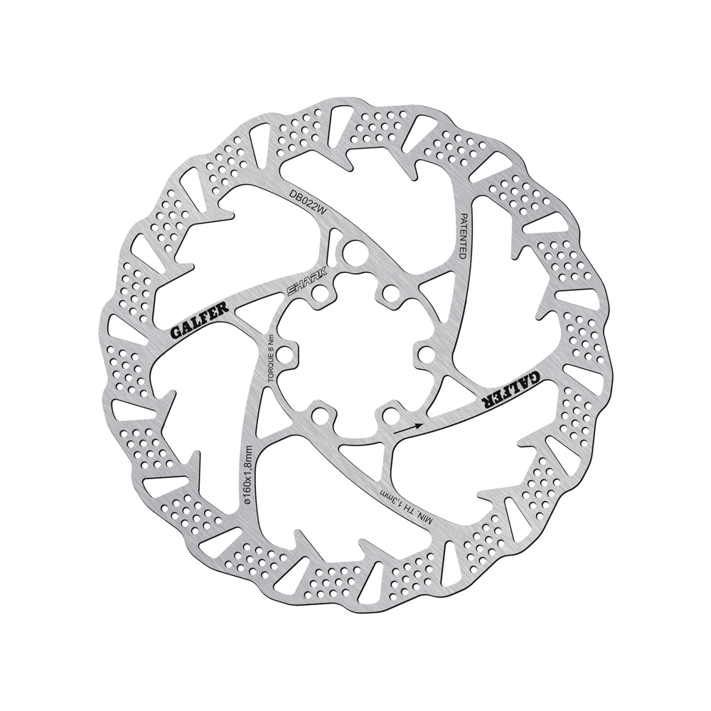 uPRISE Bikes Galfer Shark Disc Rotor - 6 Bolt  - 160 x 1.80mm | Price match, 365 day return s, 18-Month Warranty, Finance Available & Free UK Delivery