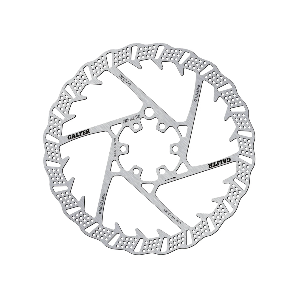 uPRISE Bikes Galfer Shark Disc Rotor - 6 Bolt -203mm x 2.00mm | Price match, 365 day return s, 18-Month Warranty, Finance Available & Free UK Delivery