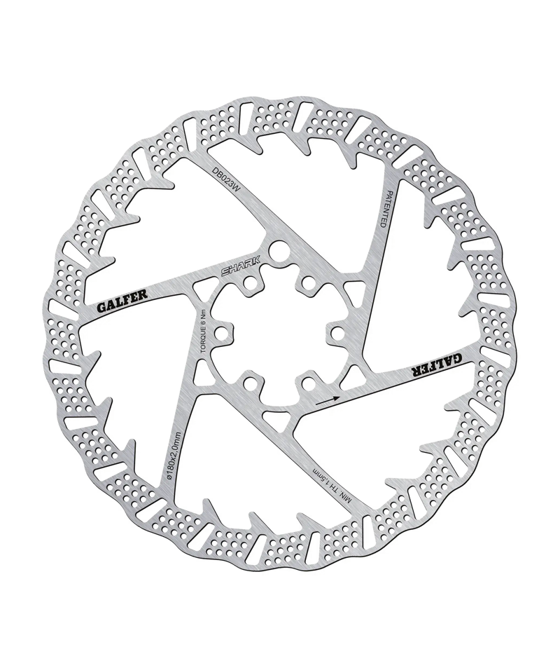 Galfer Shark Disc Rotor - 6 Bolt -180mm x 2.00mm