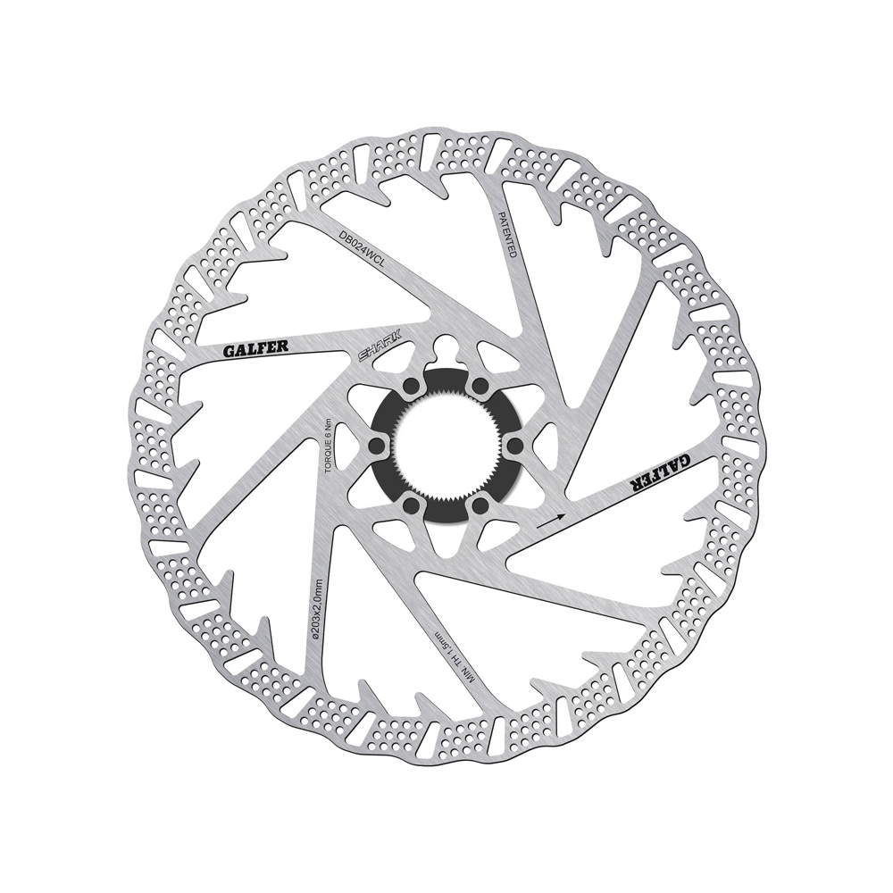 uPRISE Bikes Galfer Shark Disc Rotor - Centerlock - 203 x 2.00mm | Price match, 365 day return s, 18-Month Warranty, Finance Available & Free UK Delivery