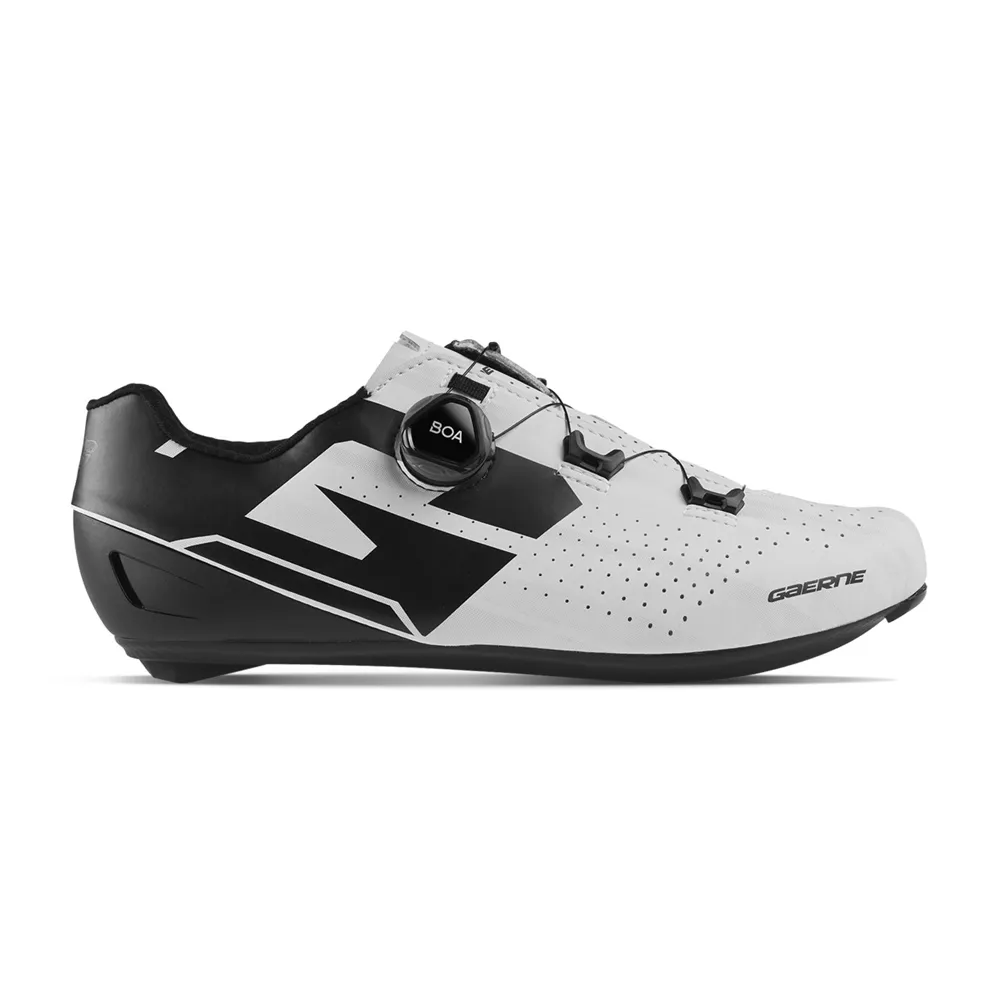 uPRISE Bikes Gaerne Fulgor Road Cycling Shoes - Black/White | Price match, 365 day returns, 18-Month Warranty, Finance Available & Free UK Delivery