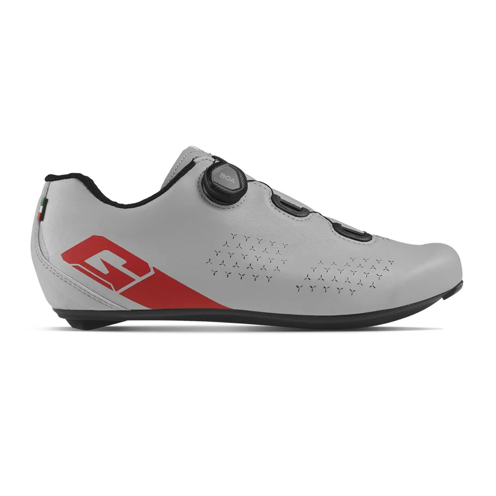 uPRISE Bikes Gaerne Sprint Plus Road Cycling Shoes - Grey/Red | Price match, 365 day returns, 18-Month Warranty, Finance Available & Free UK Delivery
