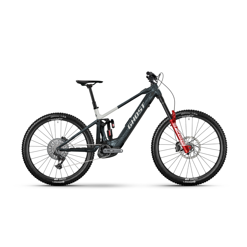 uPRISE Bikes Ghost E-Riot CF Full Party 2026 Electric MTB - Mist Blue/Pure Elegance | Price match, 365 day return s, 18-Month Warranty, Finance Available & Free UK Delivery