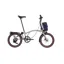 Brompton G Line 4 Speed SuperRoll Bar Control 2026 Electric Folding Bike - White
