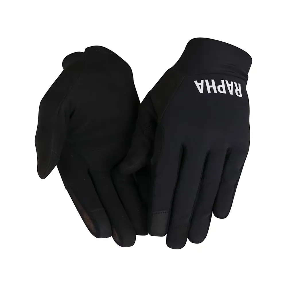 uPRISE Bikes Rapha Trail Finale Long Finger Gloves - Black/White | Price match, 365 day returns, 18-Month Warranty, Finance Available & Free UK Delivery