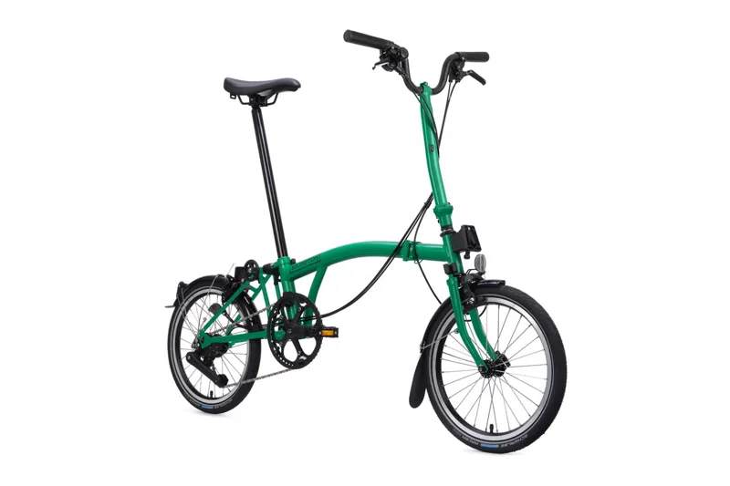 Brompton C Line 12 Speed High Bar 2026 Folding Bike -  Palm Green-1