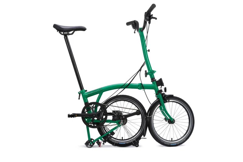 Brompton C Line 12 Speed High Bar 2026 Folding Bike -  Palm Green-2