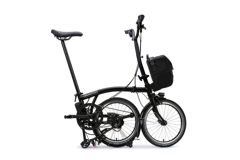 Brompton C Line 4 Speed High Bar 2026 Electric Folding Bike - Matt Black-1