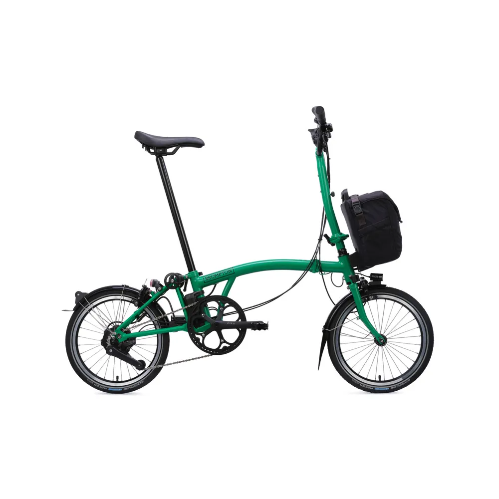 uPRISE Bikes Brompton C Line 4 Speed High Bar 2026 Electric Folding Bike - Palm Green | Price match, 365 day return s, 18-Month Warranty, Finance Available & Free UK Delivery