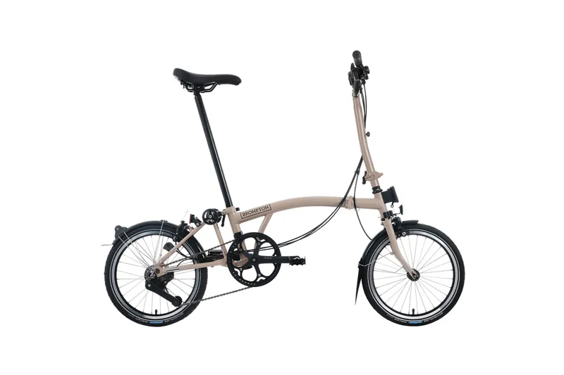 Brompton C Line 4 Speed High Bar 2026 Folding Bike  Ext.Post - Dune Sand