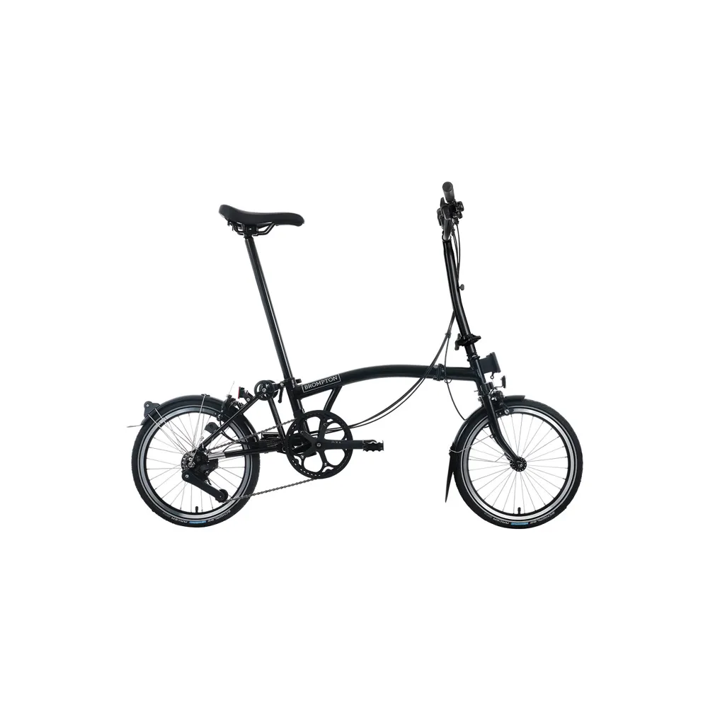 uPRISE Bikes Brompton C Line 4 Speed High Bar + Rack 2026 Folding Bike - Matt Black | Price match, 365 day returns, 18-Month Warranty, Finance Available & Free UK Delivery