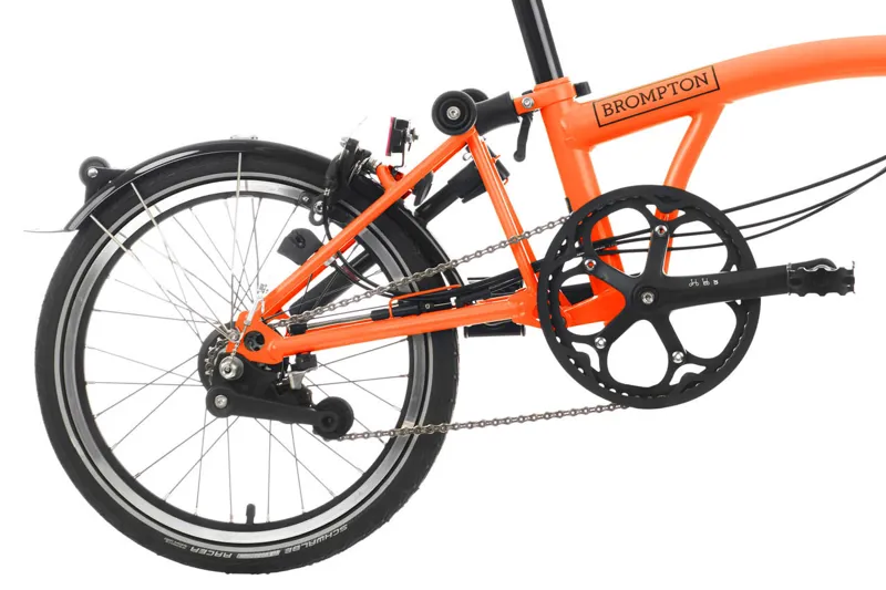Brompton M6R Mid Bar C Line Explore 2025 Folding Bike - Sunset Orange
