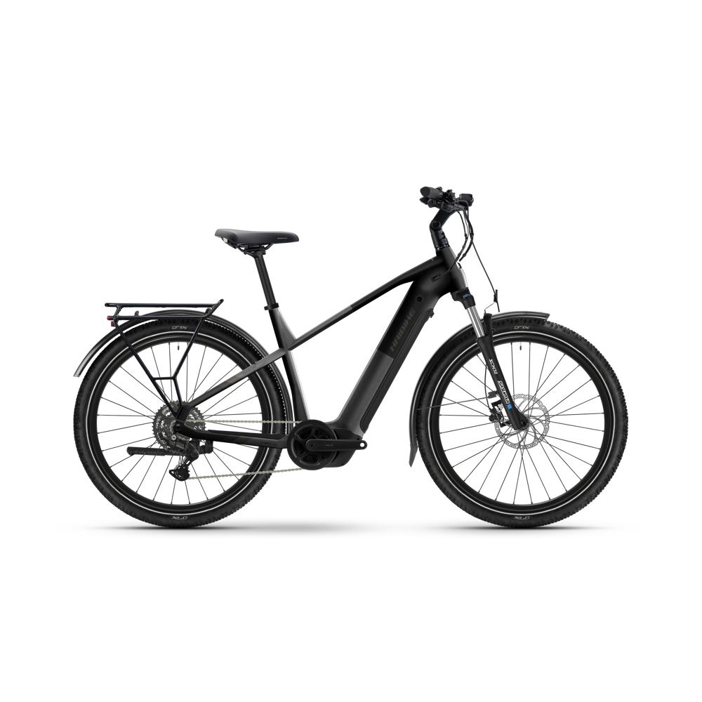 uPRISE Bikes Haibike Trekking 3 Crossbar 2026 Electric Hybrid Bike - Silver/Stardust | Price match, 365 day return s, 18-Month Warranty, Finance Available & Free UK Delivery