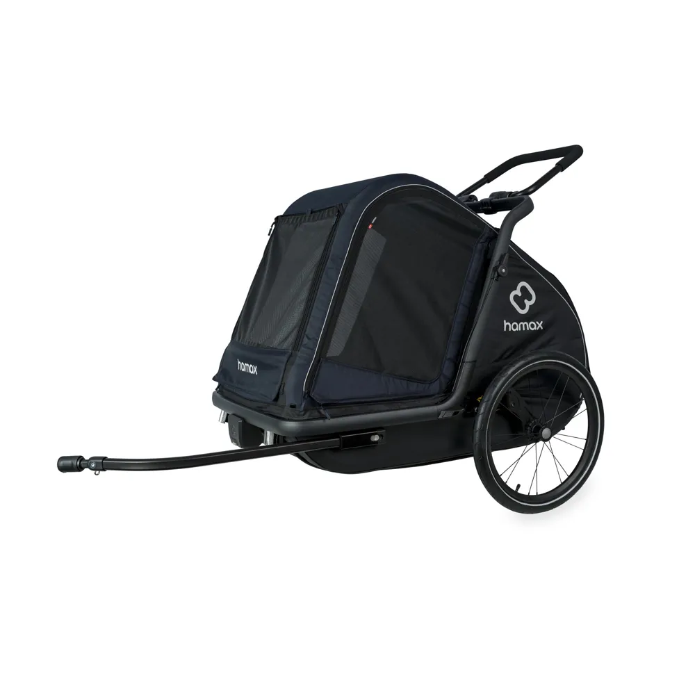 uPRISE Bikes Hamax Pluto Dog Trailer For Large Sized Dogs - Navy | Price match, 365 day return s, 18-Month Warranty, Finance Available & Free UK Delivery