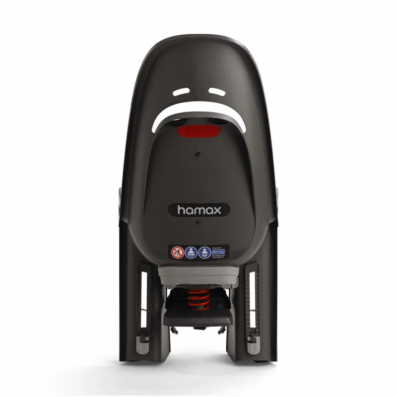 Hamax Zenith Frame Mounted Child Seat W/ Carrier Adapter - Grey/Red-2