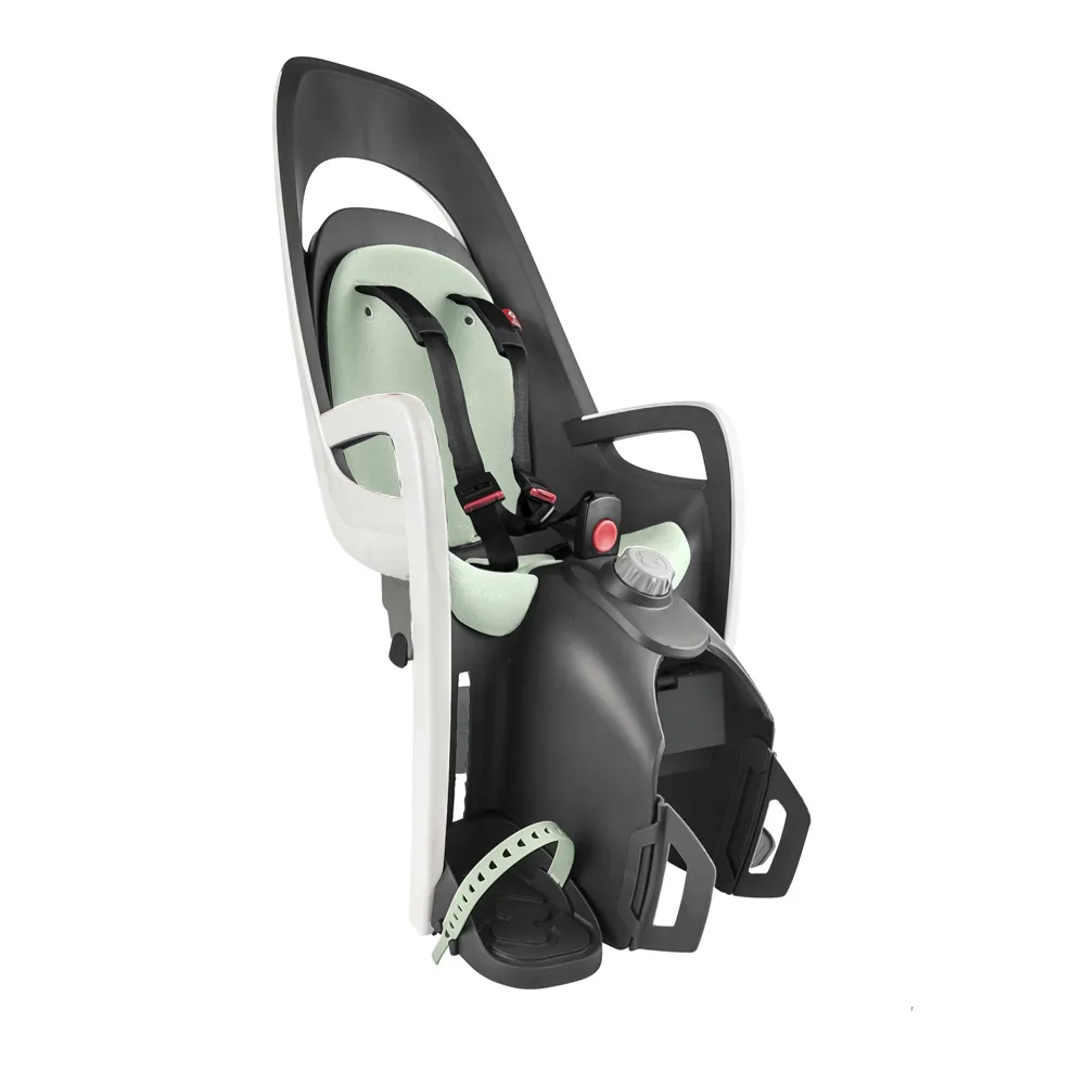 uPRISE Bikes Hamax Caress Pannier Rack Mounted Child Seat - White/Mint | Price match, 365 day return s, 18-Month Warranty, Finance Available & Free UK Delivery