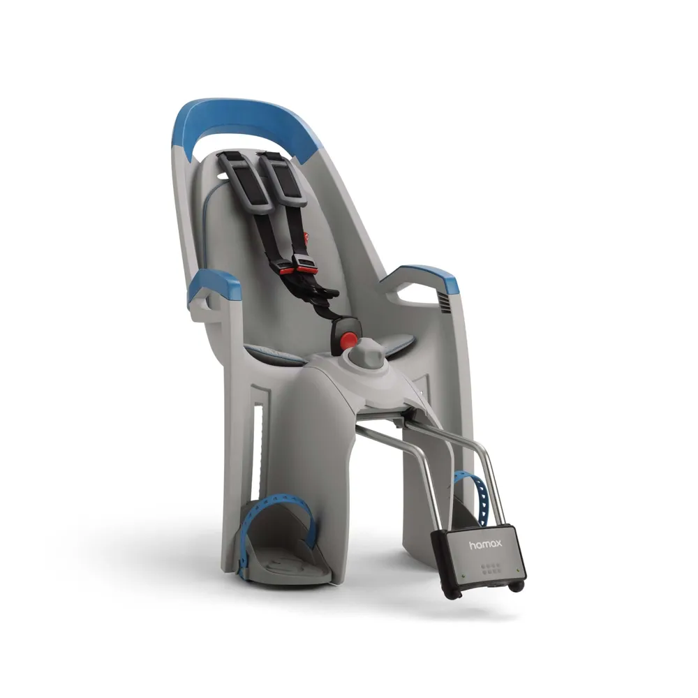 uPRISE Bikes Hamax Amaze Frame Mounted Child Seat W/ Lockable Bracket - Grey/Petrol | Price match, 365 day return s, 18-Month Warranty, Finance Available & Free UK Delivery