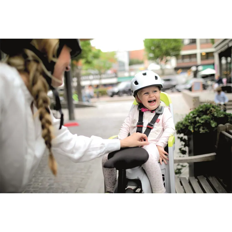 Hamax Amaze Rack Mounted Child Seat W/ Carrier Adapter - Grey/Lime-3