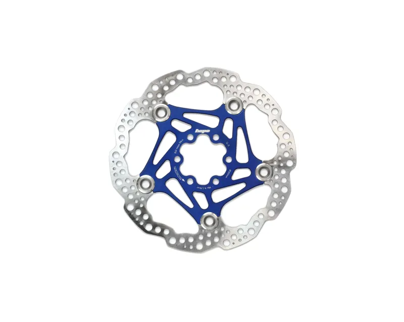 Hope Floating 6-Bolt Disc Brake Rotor - 140mm - Blue