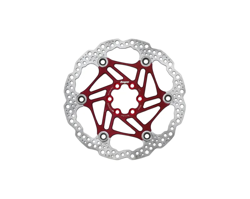 Hope Floating 6-Bolt Disc Brake Rotor - 140mm - Red