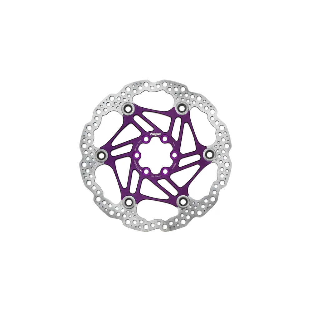 uPRISE Bikes Hope Universal - 6 Bolt - 220mm Floating Disc Brake Rotor - Purple | Price match, 365 day return s, 18-Month Warranty, Finance Available & Free UK Delivery