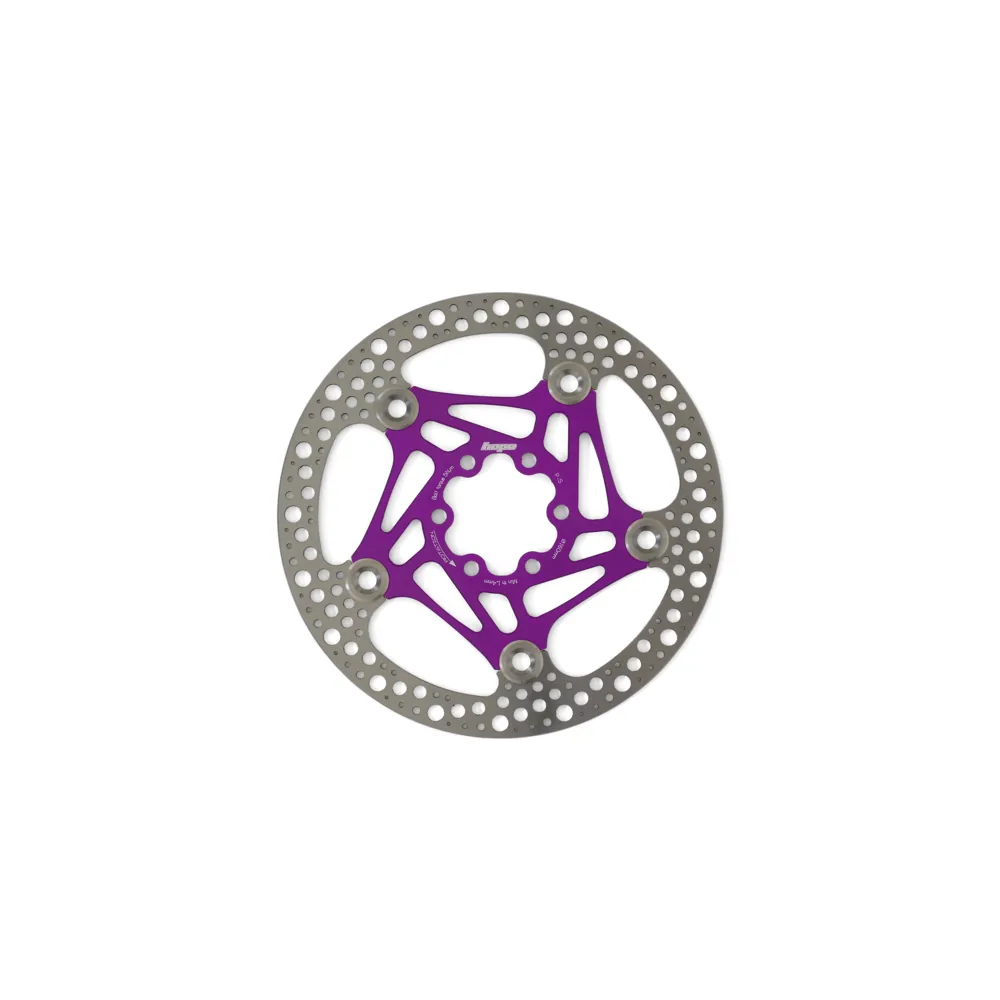 uPRISE Bikes Hope Road 6 Bolt Floating Disc Brake Rotor - 140mm - Purple | Price match, 365 day return s, 18-Month Warranty, Finance Available & Free UK Delivery