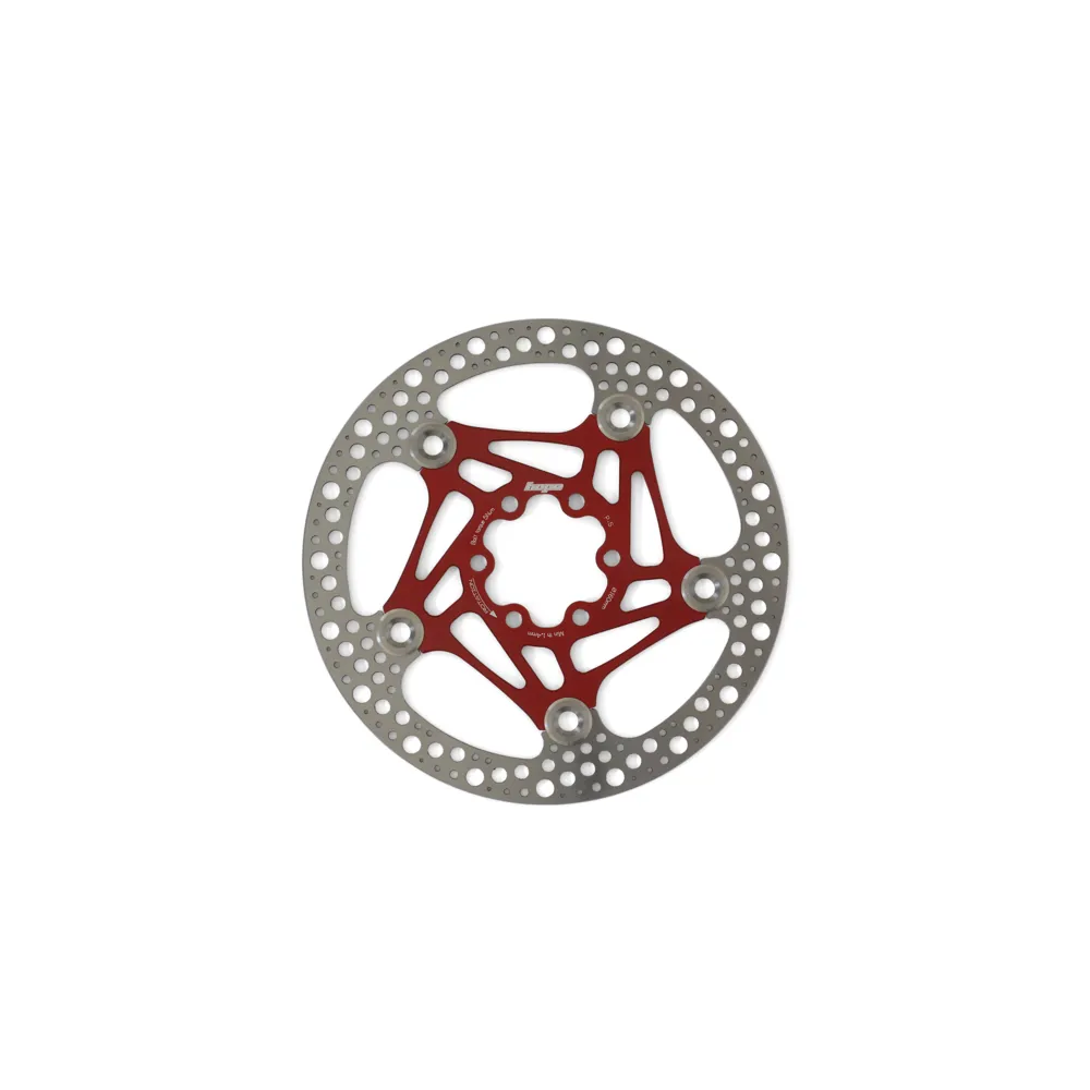 uPRISE Bikes Hope Road 6 Bolt Floating Disc Brake Rotor - 140mm - Red | Price match, 365 day return s, 18-Month Warranty, Finance Available & Free UK Delivery