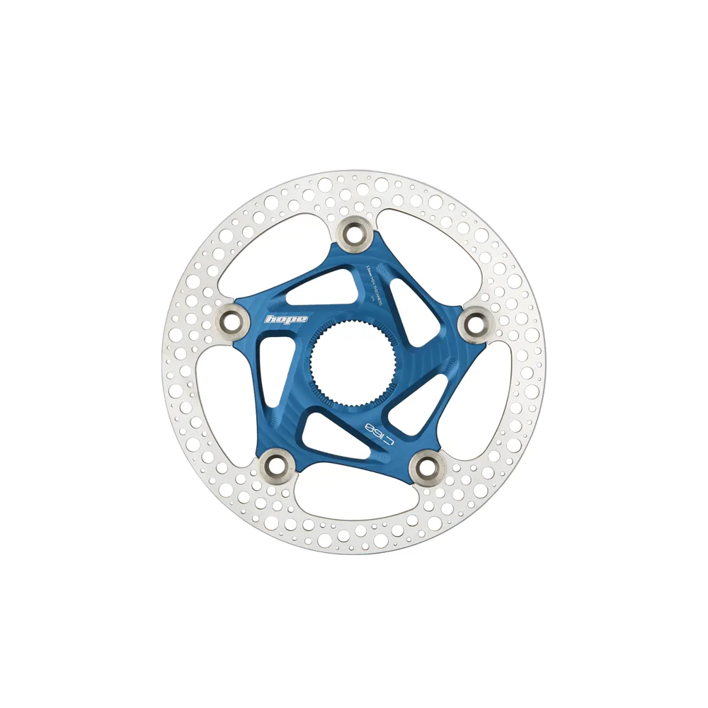 uPRISE Bikes Hope RX Centrelock Road Floating Disc Brake Rotor - Blue | Price match, 365 day return s, 18-Month Warranty, Finance Available & Free UK Delivery