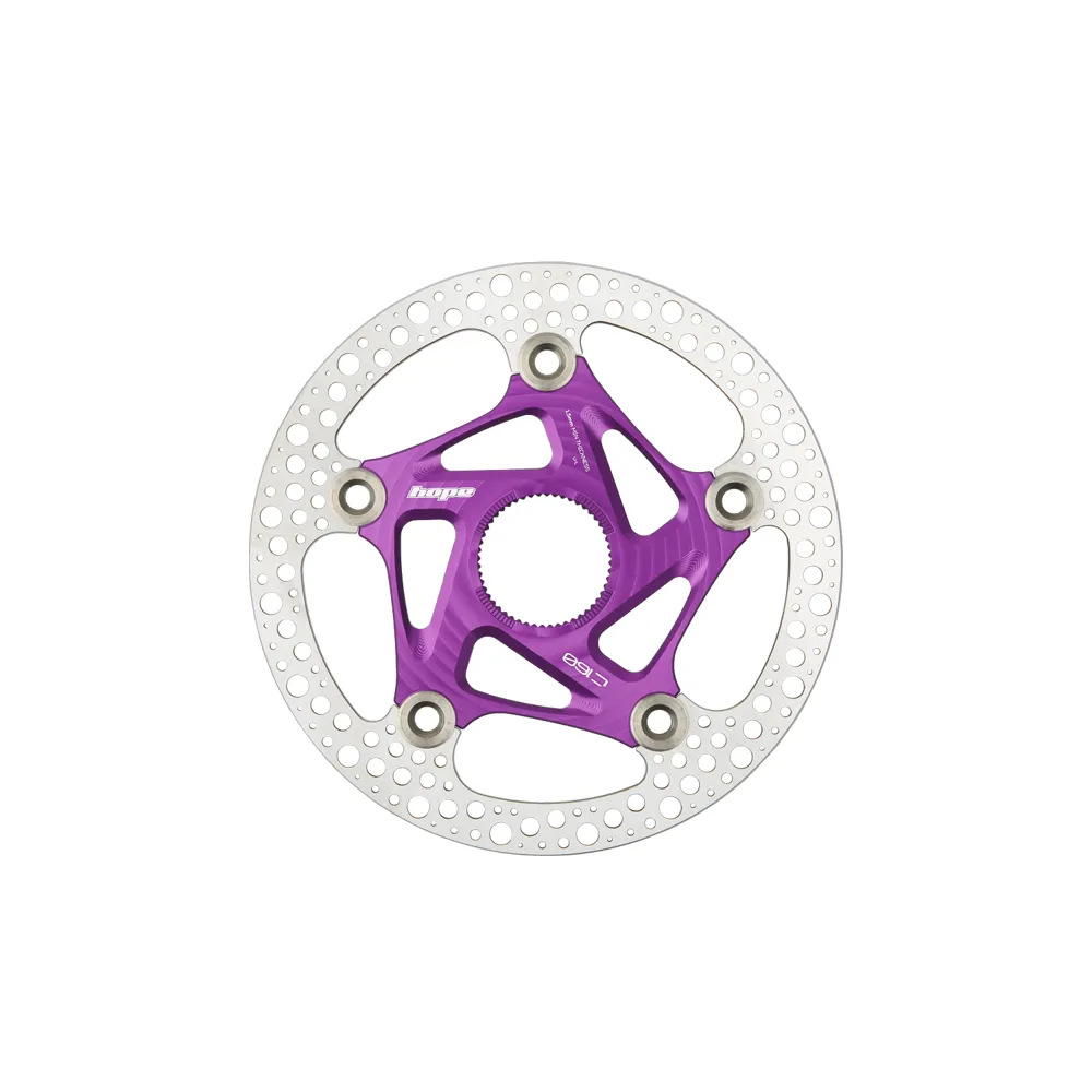 uPRISE Bikes Hope RX Centrelock Road Floating Disc Brake Rotor - Purple | Price match, 365 day return s, 18-Month Warranty, Finance Available & Free UK Delivery