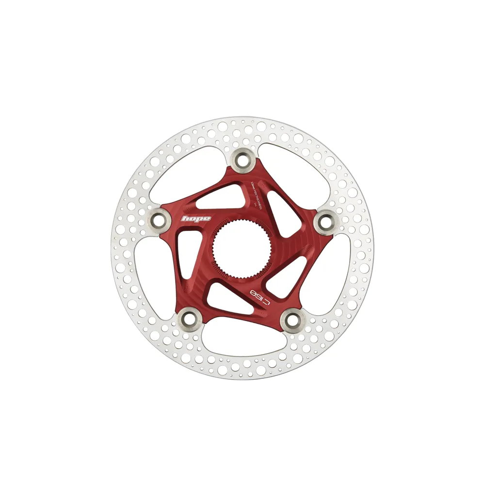 uPRISE Bikes Hope RX Centrelock Road Floating Disc Brake Rotor - Red | Price match, 365 day return s, 18-Month Warranty, Finance Available & Free UK Delivery