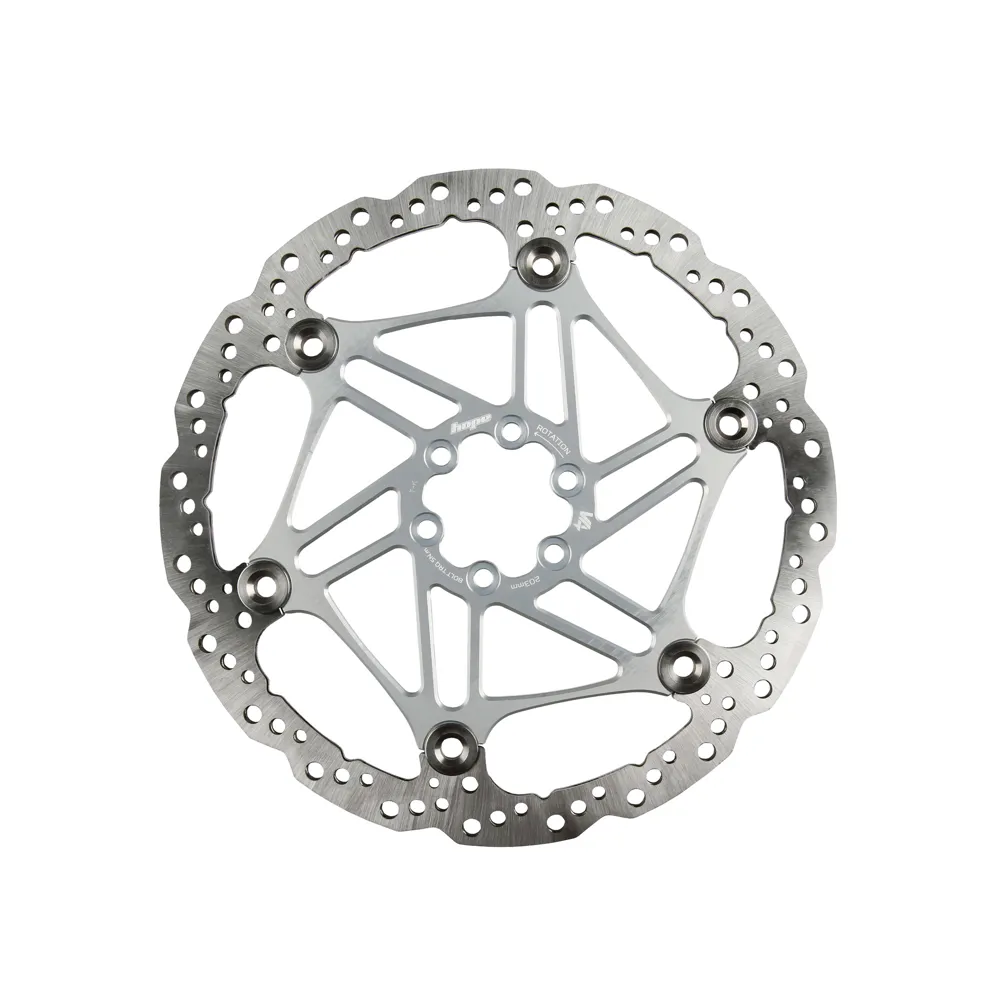 uPRISE Bikes Hope V4 Vented 6 Bolt Floating Disc Brake Rotor - 203mm - Silver | Price match, 365 day return s, 18-Month Warranty, Finance Available & Free UK Delivery