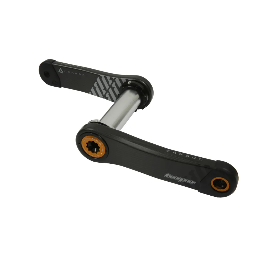 uPRISE Bikes Hope Standard 73mm Wide Carbon MTB Crankset - Black/Orange | Price match, 365 day return s, 18-Month Warranty, Finance Available & Free UK Delivery