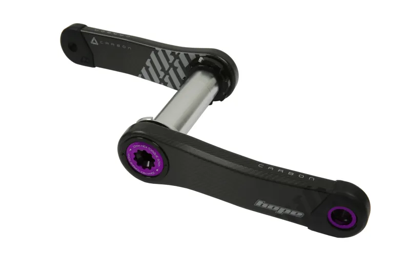 Hope Standard 73mm Wide Carbon MTB Crankset - Black/Purple