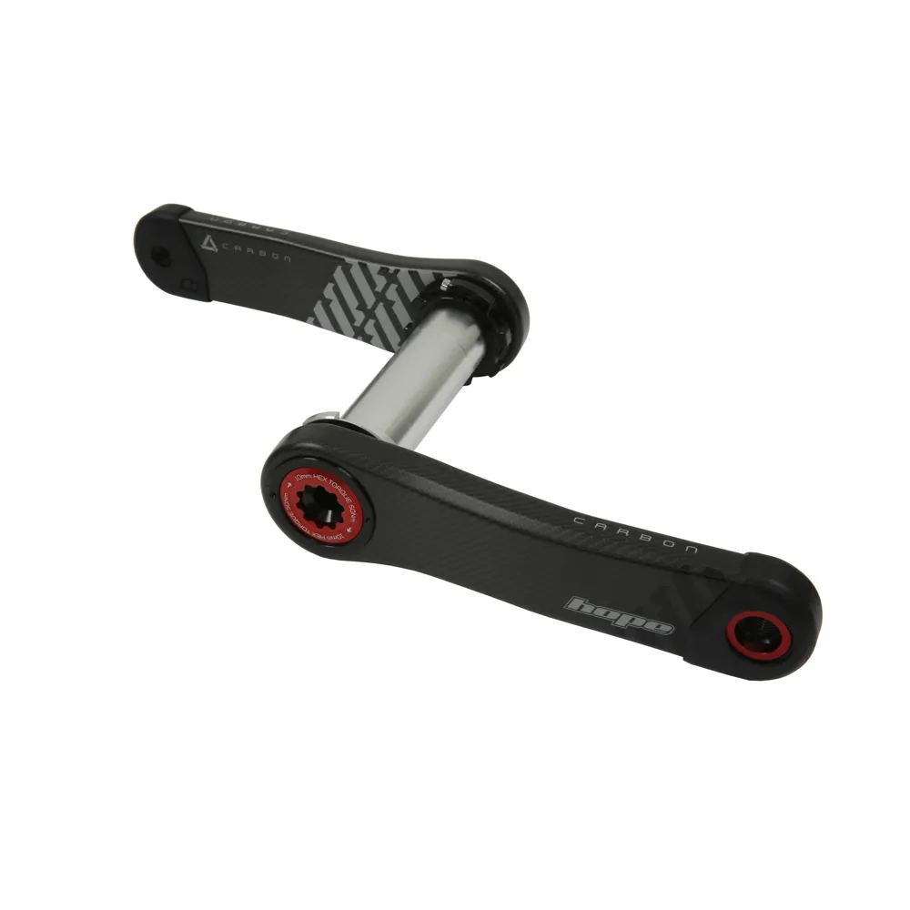 uPRISE Bikes Hope Standard 68/73mm Carbon MTB Crankset - Black/Red | Price match, 365 day return s, 18-Month Warranty, Finance Available & Free UK Delivery