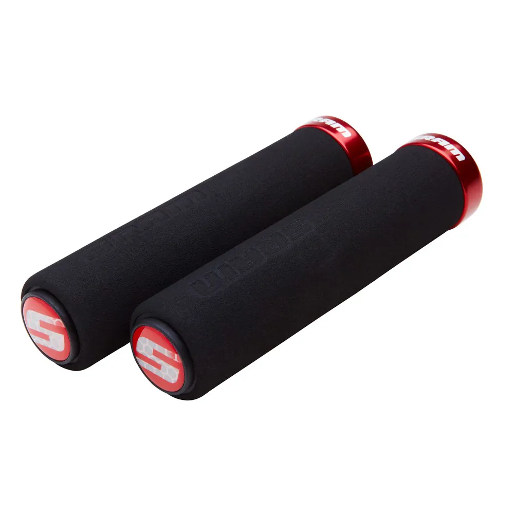 uPRISE Bikes Sram Foam 129mm Single Clamp + End Plugs Locking Grips - Black/Red | Price match, 365 day return s, 18-Month Warranty, Finance Available & Free UK Delivery
