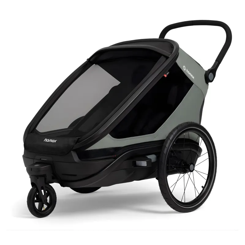 Hamax Outback Next Twin Bicycle Trailer - Green-2