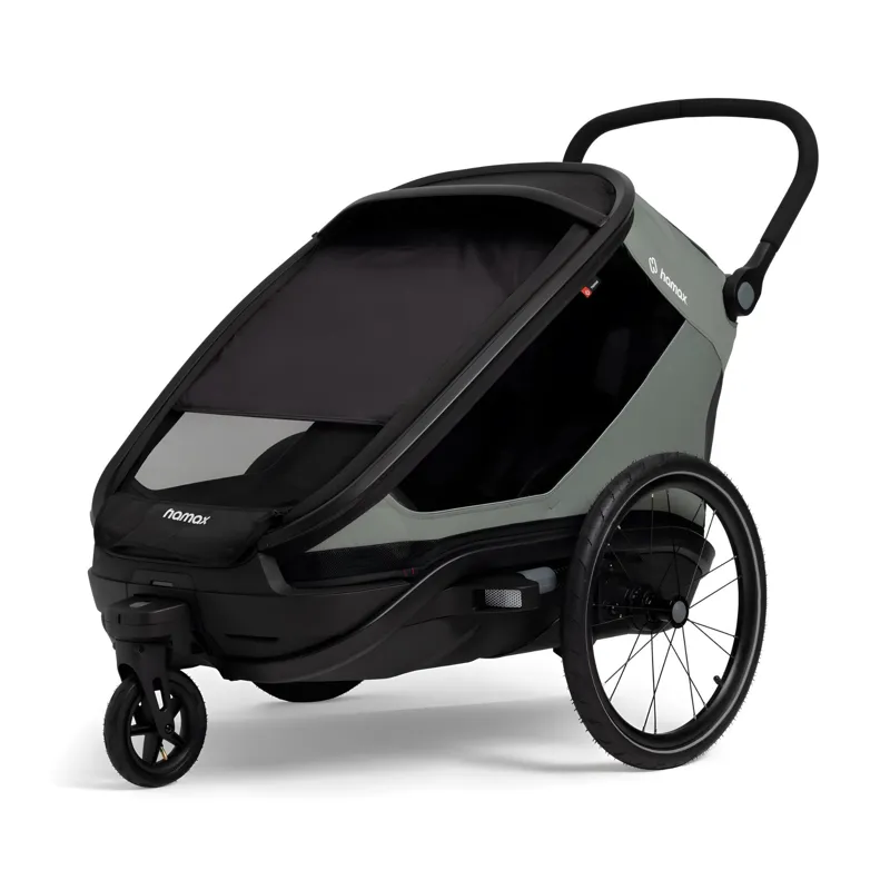 Hamax Outback Next Twin Bicycle Trailer - Green-3