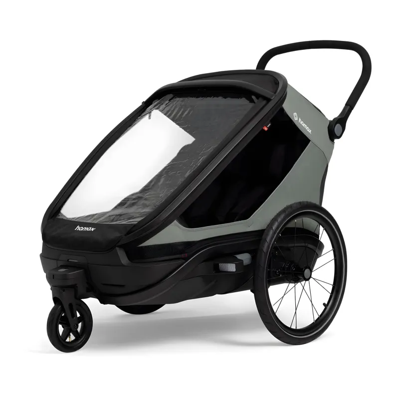 Hamax Outback Next Twin Bicycle Trailer - Green-4
