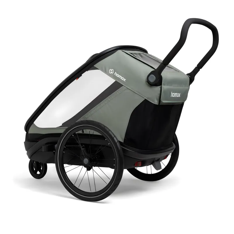 Hamax Outback Next Twin Bicycle Trailer - Green-5