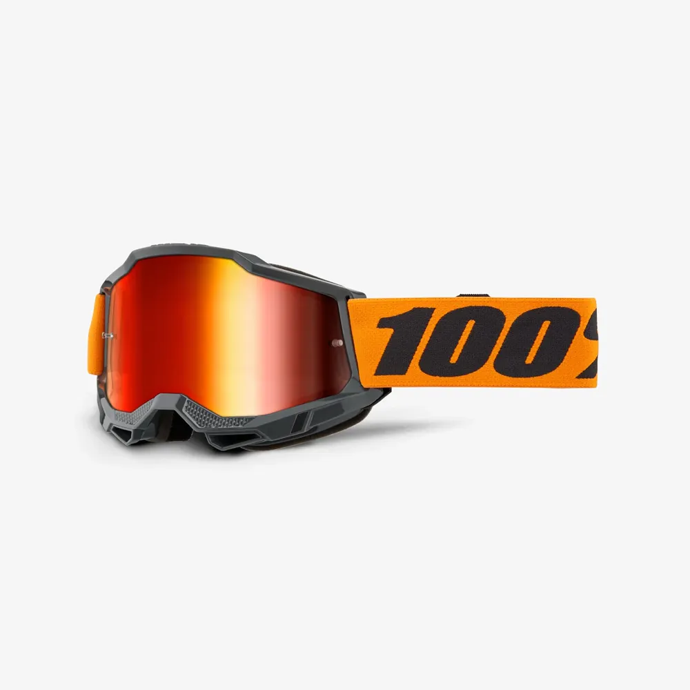 uPRISE Bikes 100 Percent Accuri 2 Goggle - Orange/Mirror Red Lens | Price match, 365 day return s, 18-Month Warranty, Finance Available & Free UK Delivery