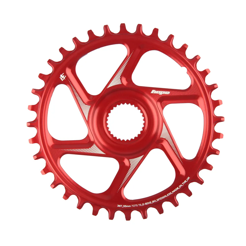 uPRISE Bikes Hope R22 E-Bike Spiderless Retainer Ring - Bosch Gen 4 55mm Wide - Red | Price match, 365 day return s, 18-Month Warranty, Finance Available & Free UK Delivery