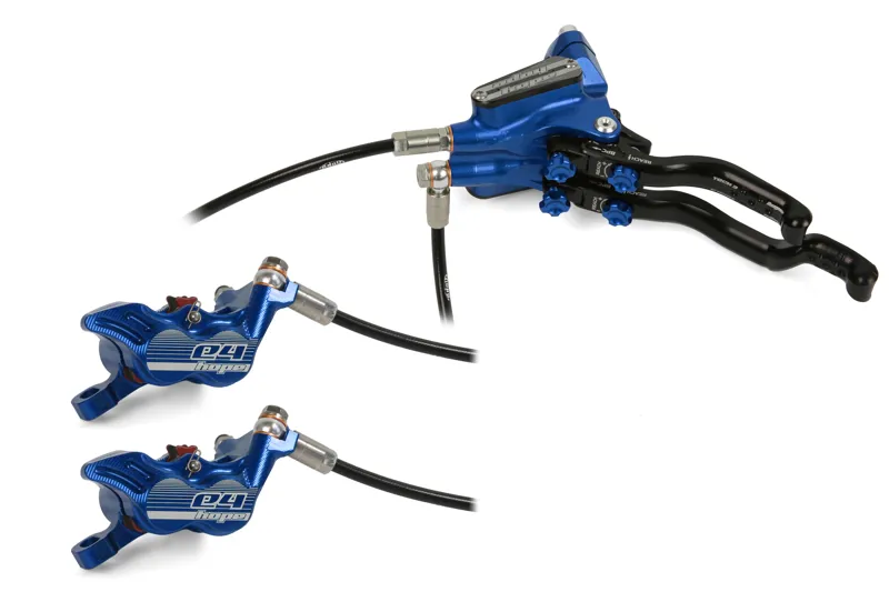 Hope Tech 3 E4 DUO MTB Disc Brakes - No Rotor - Blue