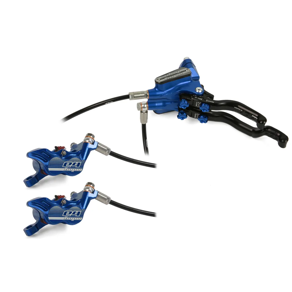 uPRISE Bikes Hope Tech 3 E4 DUO MTB Disc Brakes - No Rotor - Blue | Price match, 365 day return s, 18-Month Warranty, Finance Available & Free UK Delivery